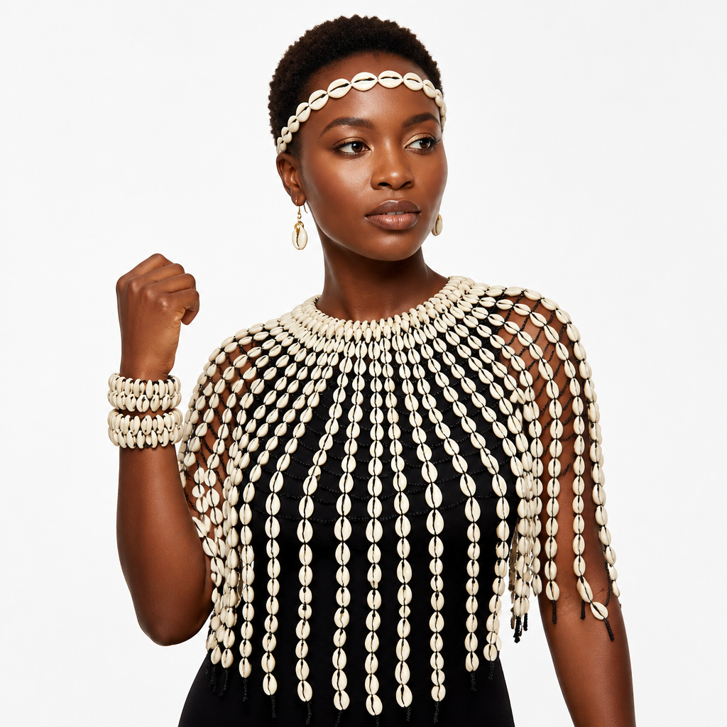 African Cowrieshells Necklace - TheKenyanJeweller