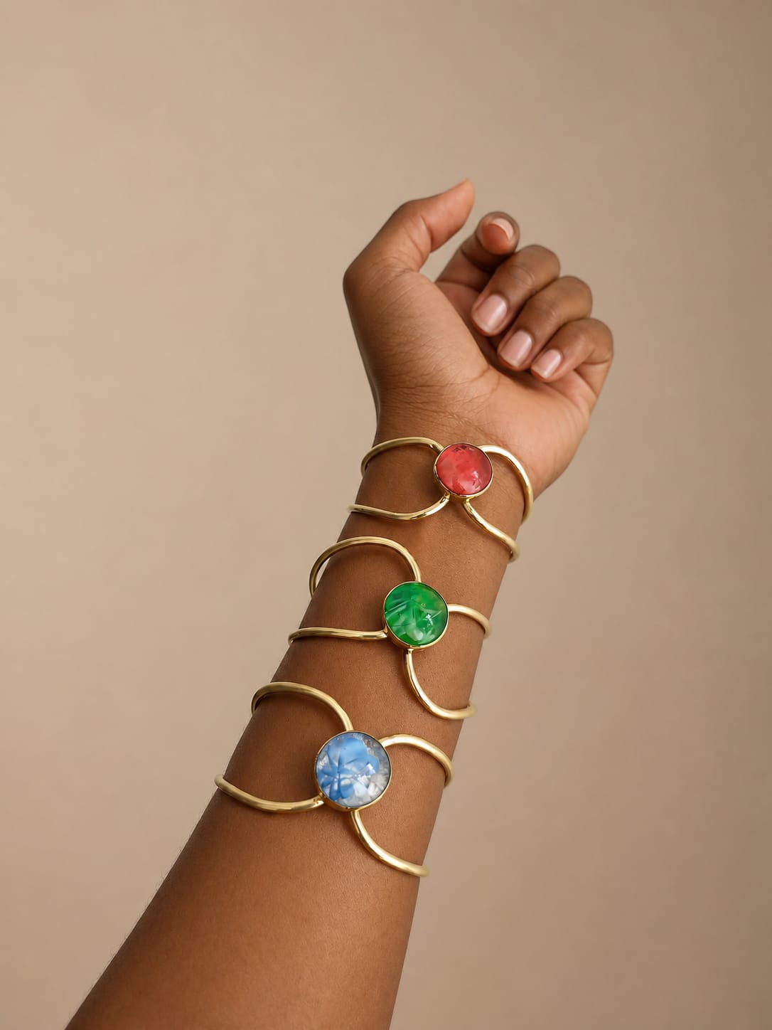 African Brass Cuff Bracelet