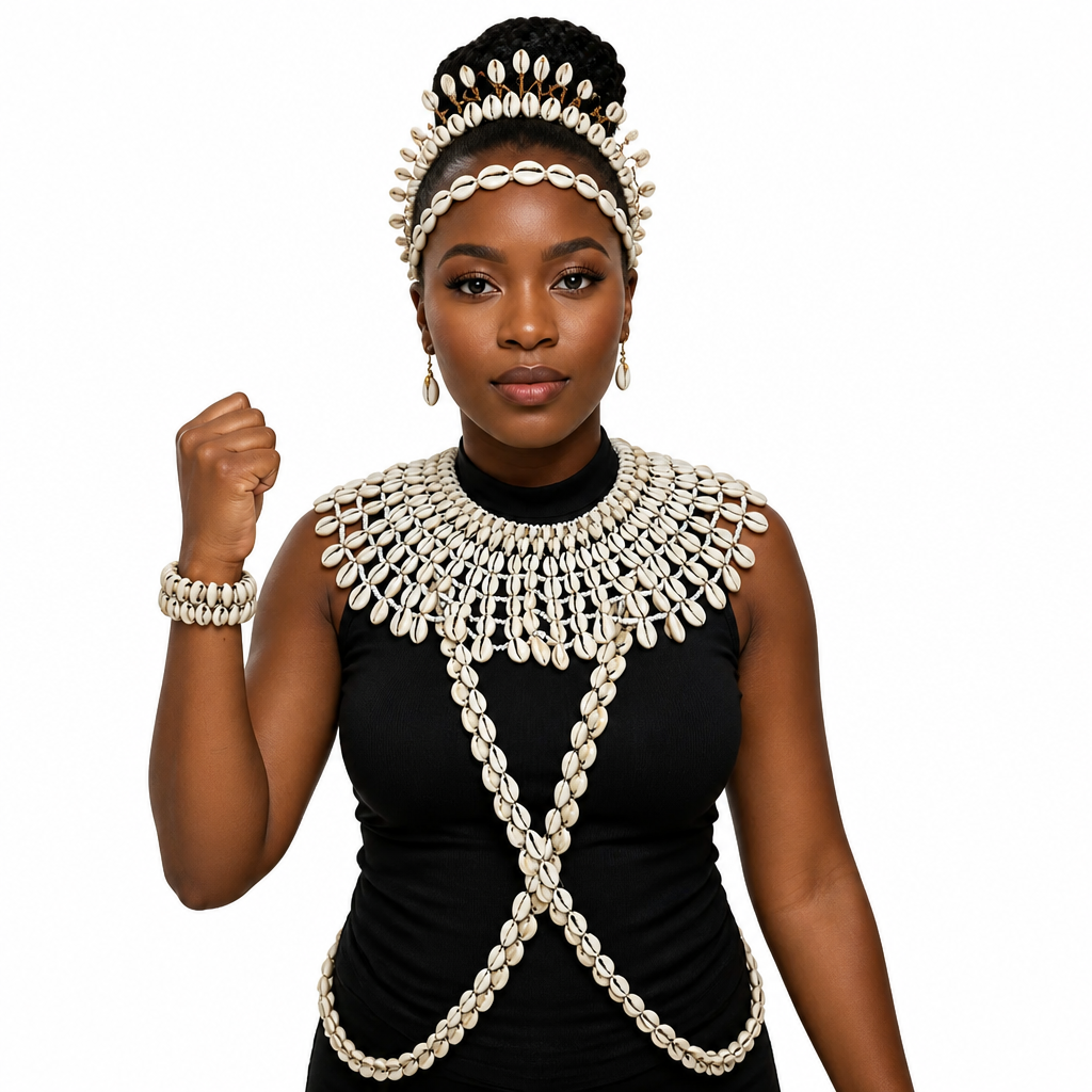 African Cowrieshells Necklace - TheKenyanJeweller
