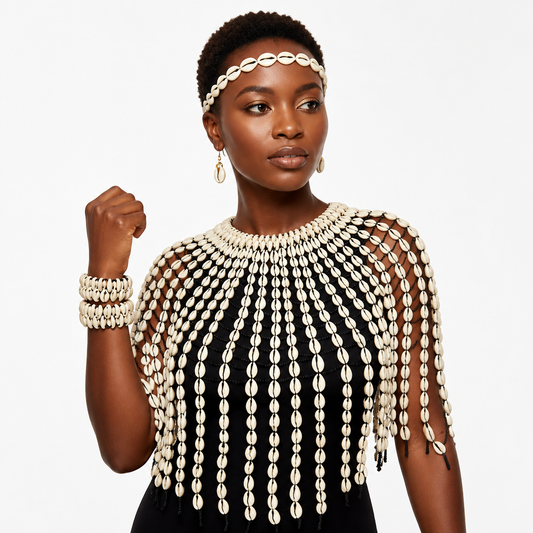 African Cowrieshells Necklace - TheKenyanJeweller